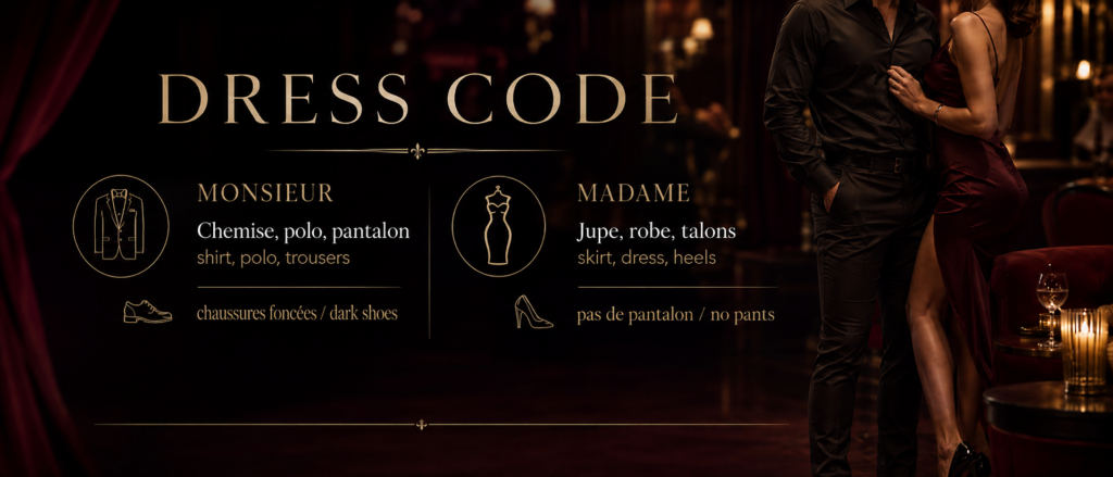 Dress code L'Oustaou du Moulin, club libertin à Cannes, au Cannet